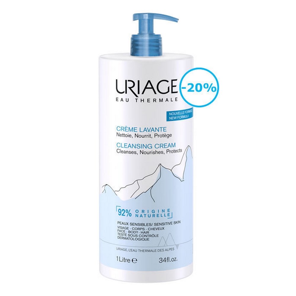 Uriage Promo Cleansing Cream Κρέμα Καθαρισμού Χωρίς Σαπούνι, 1000ml (-20%)