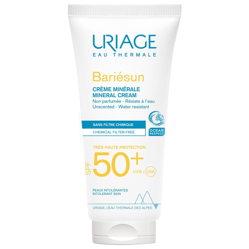 Uriage Bariesun Creme Minerale SPF50+ Αντηλιακή Κρέμα Προσώπου Ιδανική για Ευαίσθητα Δέρματα, 100ml