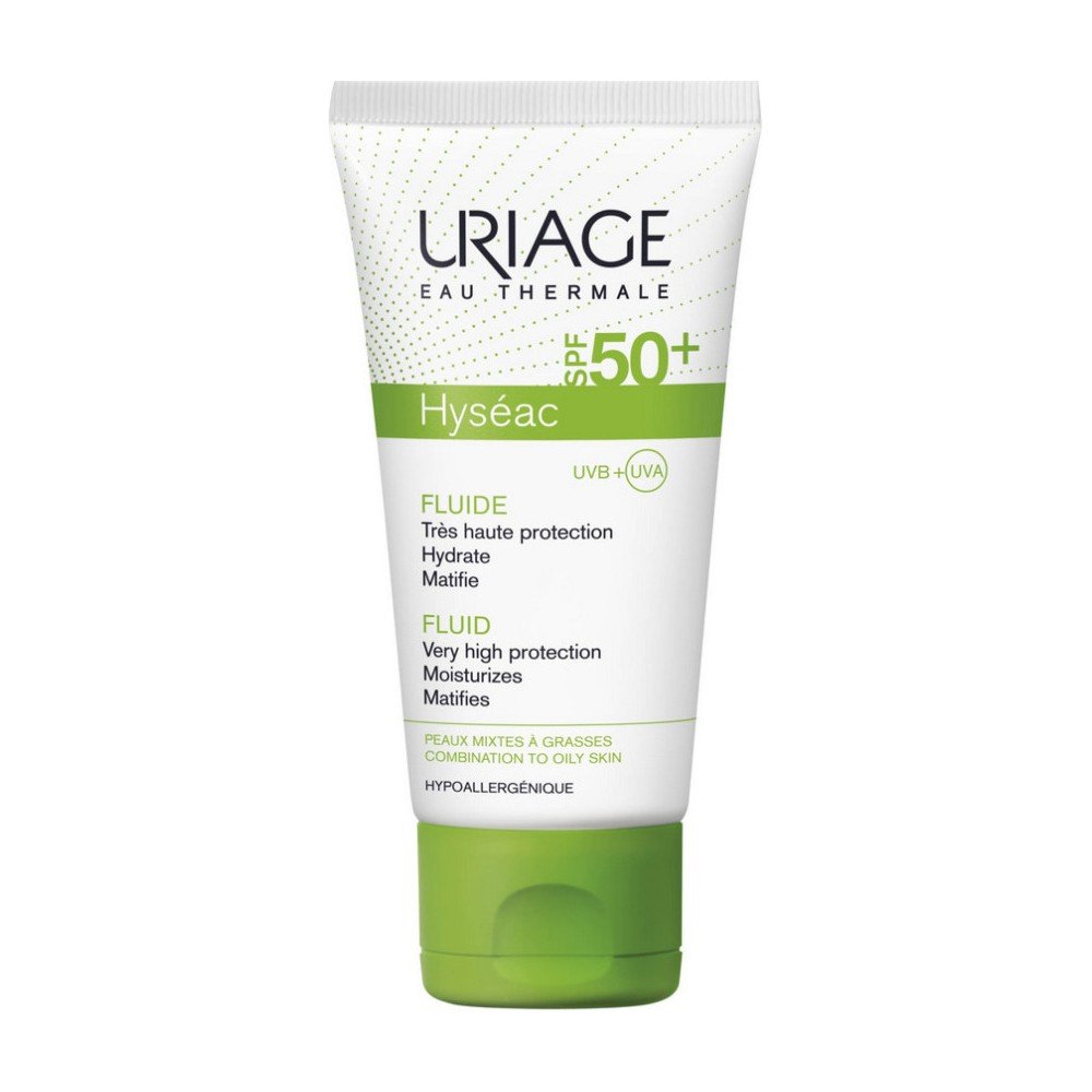 Uriage Hyseac Fluide SPF50+ Λεπτόρρευστη Αντιηλιακή Κρέμα με Ματ Αποτέλεσμα για Λιπαρή προς Μικτή Επιδερμίδα, 50ml