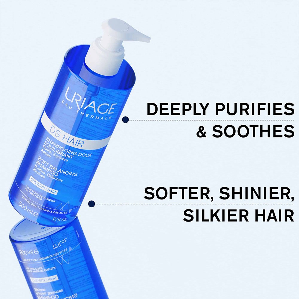 Uriage Ds Hair Soft Balancing Shampoo Απαλό Σαμπουάν Εξισορρόπησης για Ερεθισμένο Δέρμα, 200ml