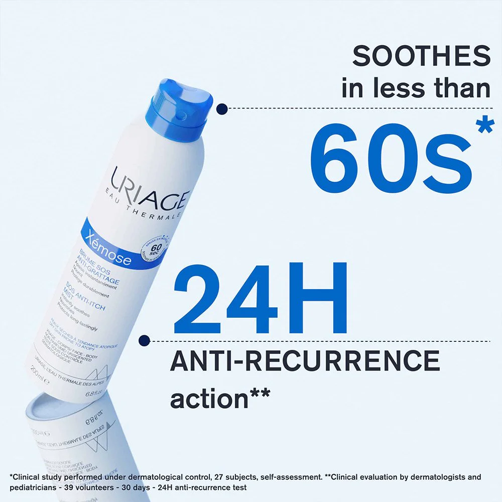 Uriage Eau Thermale Xemose SOS Anti-Itch Mist Αντιφλεγμονώδες Σπρέι για Ατοπικά Δέρματα, 200ml Uriage Eau Thermale Xemose SOS Anti-Itch Mist Αντιφλεγμονώδες Σπρέι για Ατοπικά Δέρματα, 200ml