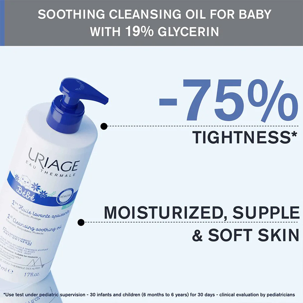Uriage Bebe Xemose 1st Cleansing Soothing Oil Καθαριστικό Καταπραύντικό Λάδι χωρίς ΄Άρωμα, 500ml Uriage Bebe Xemose 1st Cleansing Soothing Oil Καθαριστικό Καταπραύντικό Λάδι χωρίς ΄Άρωμα, 500ml