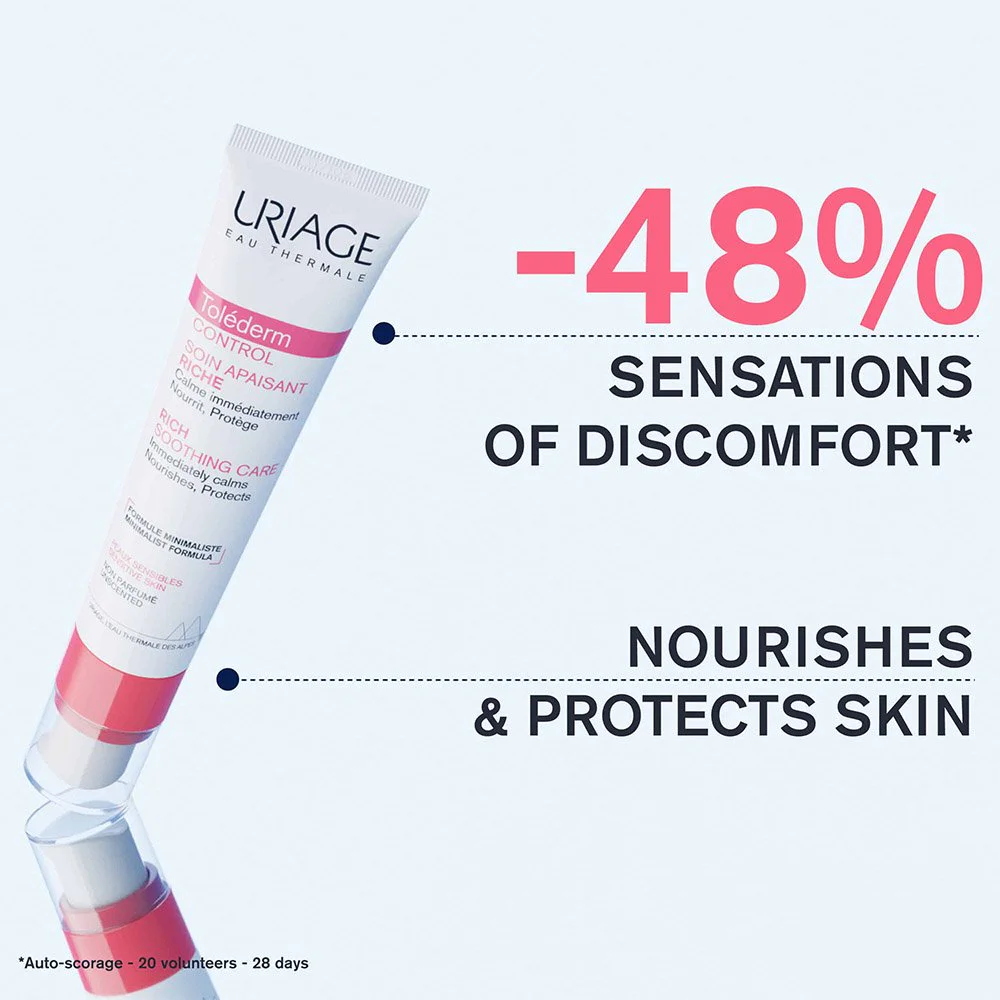 Uriage Tolederm Control Rich Soothing Care Κρέμα για Ευαίσθητες Επιδερμίδες Πλούσιας Υφής, 40ml Uriage Tolederm Control Rich Soothing Care Κρέμα για Ευαίσθητες Επιδερμίδες Πλούσιας Υφής, 40ml
