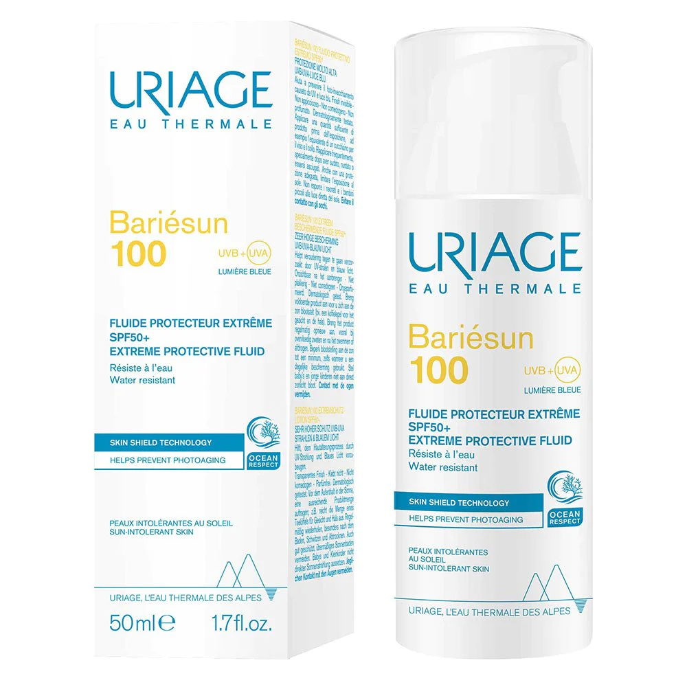 Uriage Bariesun 100 Extreme Protective Fluid SPF50+, Υψηλής Προστασίας Λεπτόρευστη Κρέμα Για Δέρμα μη Ανεκτικό Στον Ήλιο, 50ml Uriage Bariesun 100 Extreme Protective Fluid SPF50+, Υψηλής Προστασίας Λεπτόρευστη Κρέμα Για Δέρμα μη Ανεκτικό Στον Ήλιο, 50ml