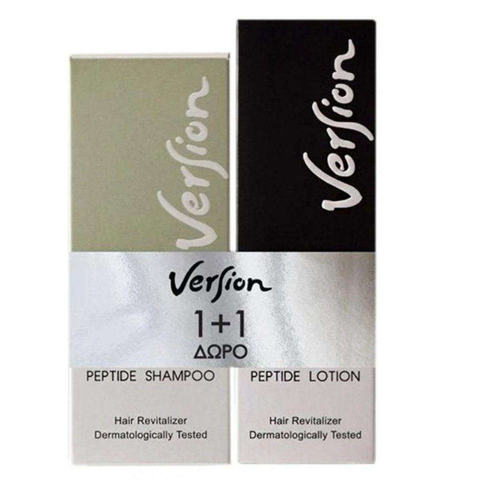 Version Promo Peptide Shampoo Τονωτικό Σαμπουάν με Πεπτίδια, 200ml & Peptide Lotion Αναζωογονητική Λοσιόν με Πεπτίδια, 50ml, 1σετ