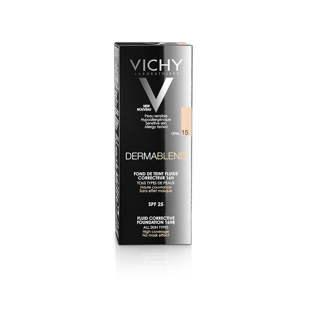 Vichy Dermablend Fluid Make-Up 15 Opal Διορθωτικό Make-Up Υψηλής Κάλυψης έως 16hrs, 30ml