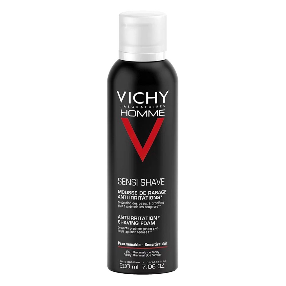 Vichy Homme Αnti Irritation Shaving Foam Αφρός Ξυρίσματος για Ευαίσθητες Επιδερμίδες, 200ml