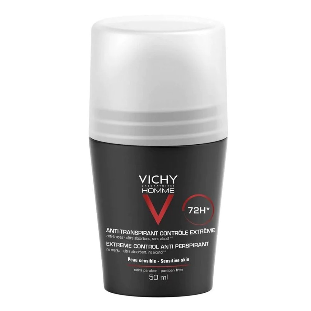 Vichy Homme 72h Deodorant Roll-on for Extreme Anti-Perspirant Δράση Κατά τις Εφίδρωσης για 72 Ώρες, 50ml