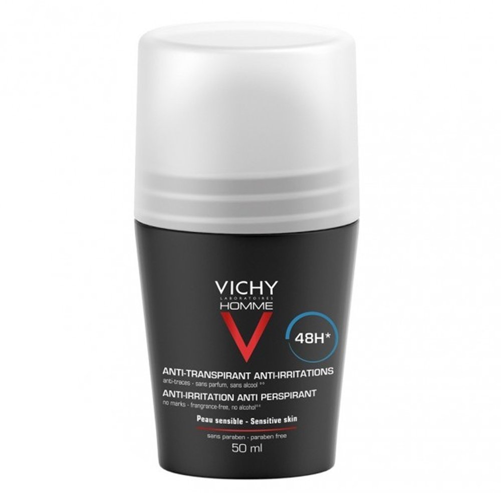 Vichy Ηomme Deodorant Anti-Transpirant 48h Roll On, 50ml 