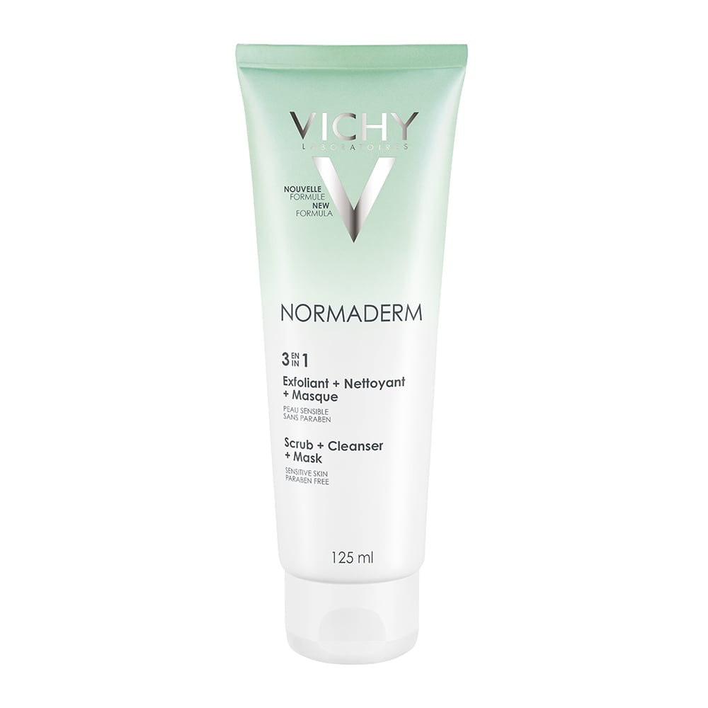 Vichy Normaderm Exfoliant & Nettoyant & Masque 3 σε 1 Απολέπιση, Καθαρισμός & Μάσκα για Λιπαρές Επιδερμίδες, 125ml
