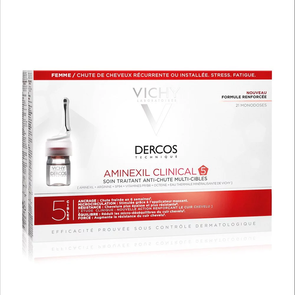 Vichy Dercos Clinical 5 για Γυναίκες - 21 Monodoses Πρόγραμμα κατά της Τριχόπτωσης για τις Γυναίκες, 21 x 6ml Vichy Dercos Clinical 5 για Γυναίκες - 21 Monodoses Πρόγραμμα κατά της Τριχόπτωσης για τις Γυναίκες, 21 x 6ml