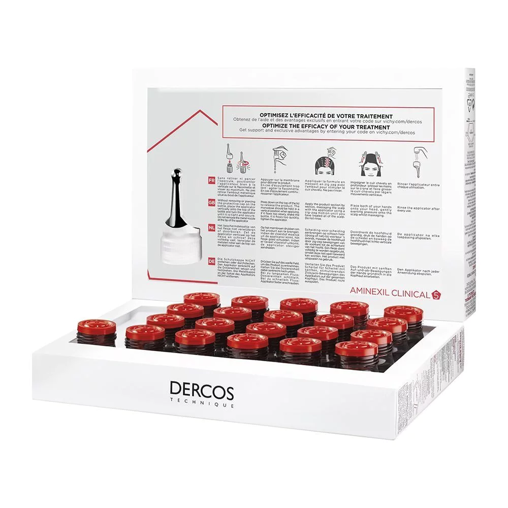 Vichy Dercos Clinical 5 για Γυναίκες - 21 Monodoses Πρόγραμμα κατά της Τριχόπτωσης για τις Γυναίκες, 21 x 6ml Vichy Dercos Clinical 5 για Γυναίκες - 21 Monodoses Πρόγραμμα κατά της Τριχόπτωσης για τις Γυναίκες, 21 x 6ml