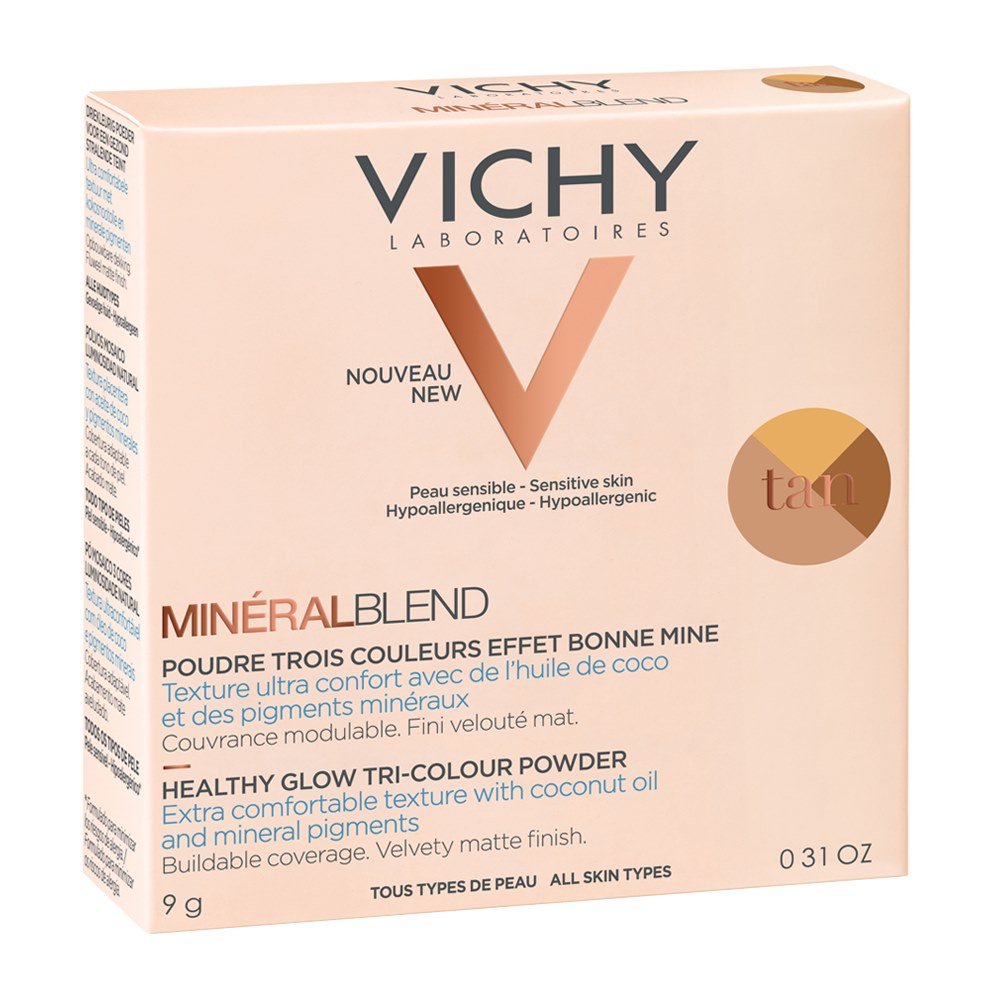 Vichy Mineral Blend Healthy Glow Tri-Colour Powder Tan Τρίχρωμη Πούδρα για Φυσική Λάμψη, 9gr