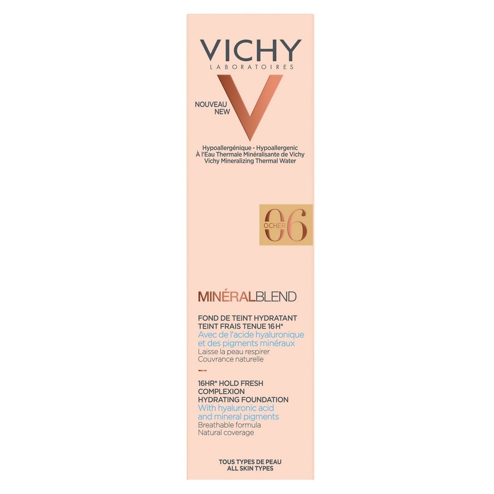 Vichy MineralBlend Hydrating Fluid Foundation No.06 Ocher Ενυδατικό Foundation για Λαμπερή Επιδερμίδα, 30ml