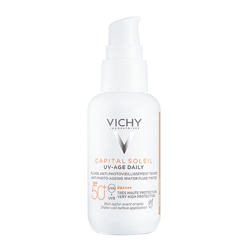 Vichy Capital Soleil UV-Age Daily SPF 50+ Λεπτόρρευστο Αντηλιακό Προσώπου Κατά της Φωτογήρανσης με Χρώμα, 40ml Vichy Capital Soleil UV-Age Daily SPF 50+ Λεπτόρρευστο Αντηλιακό Προσώπου Κατά της Φωτογήρανσης με Χρώμα, 40ml