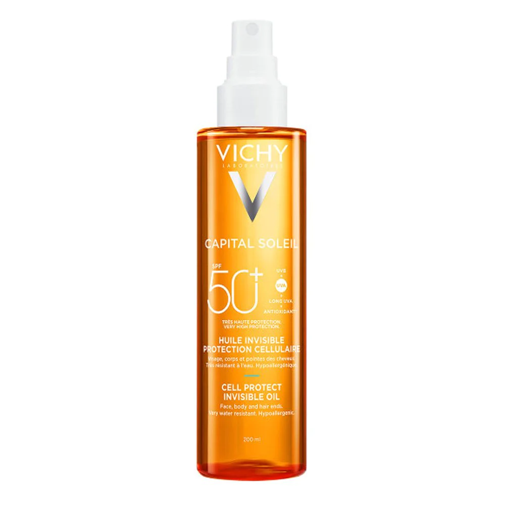 Vichy Capital Soleil Αόρατο Λάδι Cell Protect Πολύ Υψηλής Προστασίας SPF50+, 200ml Vichy Capital Soleil Αόρατο Λάδι Cell Protect Πολύ Υψηλής Προστασίας SPF50+, 200ml