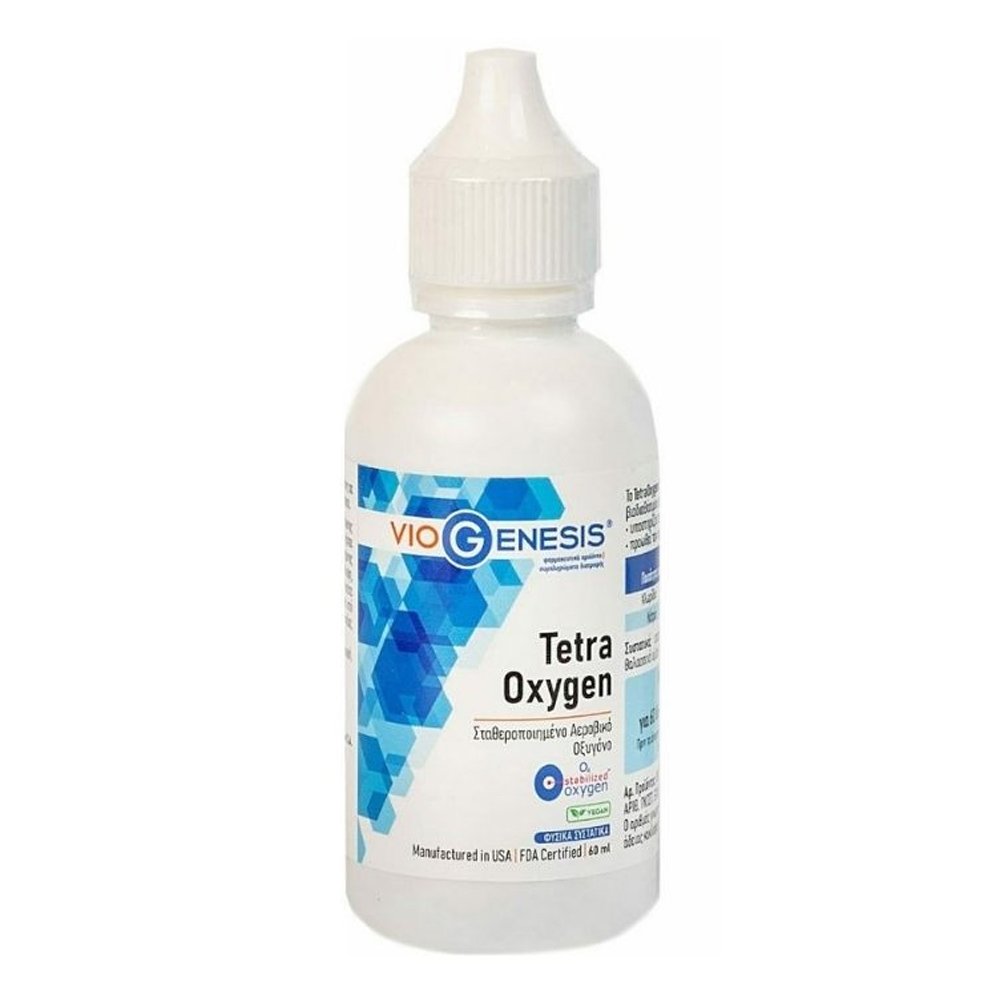 Viogenesis Tetra Oxygen O4 Stabilized Oxygen Τετραϋδρικό Αεροβικό Σταθεροποιημένο Οξυγόνο ASO® σε Υγρή Μορφή, 60ml