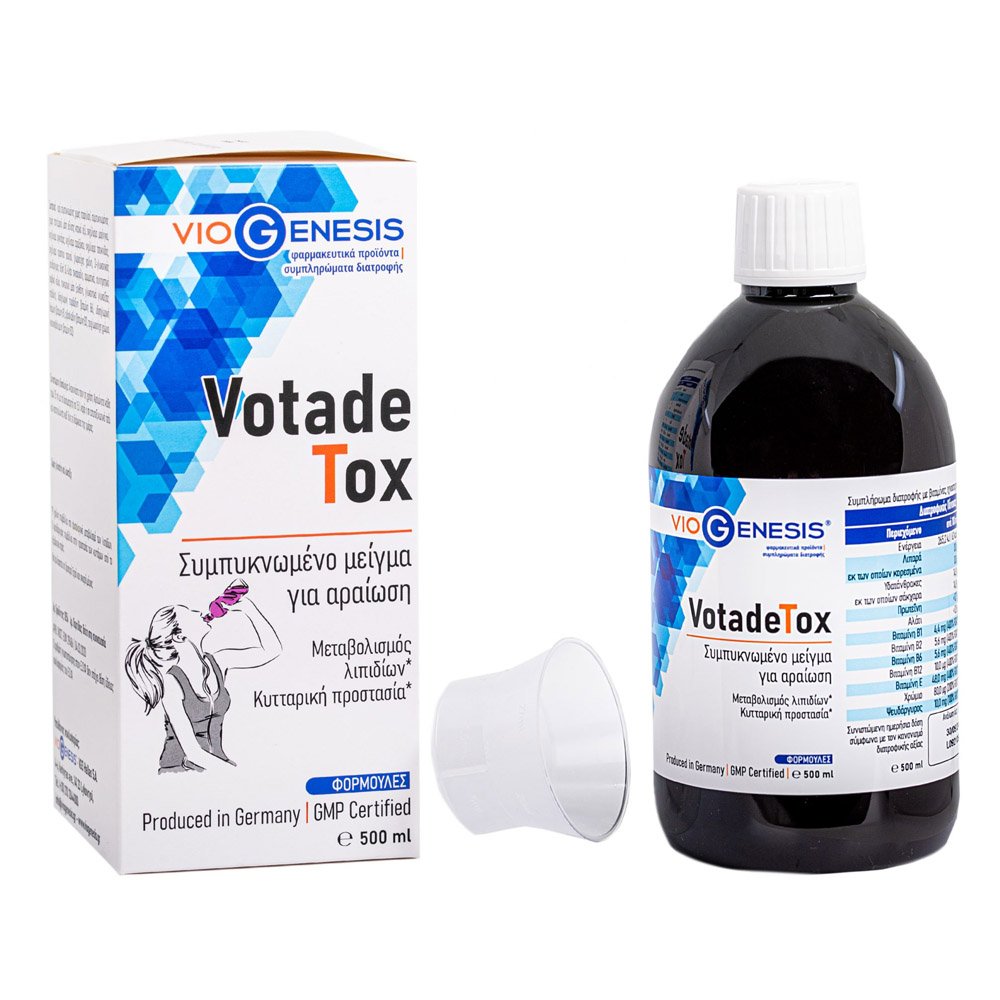 Viogenesis VotadeTox Liquid Συμπυκνωμένο Μείγμα Φυτικών Εκχυλισμάτων, Αντιοξειδωτικών Ουσιών & Βιταμινών σε Υγρή Μορφή, 500ml