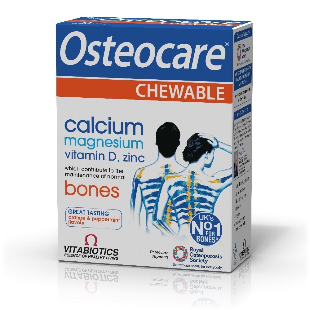 Vitabiotics Osteocare Chewable Συμπλήρωμα Διατροφής για την Καλή διατήρηση του Οστικού Σύστηματος, 30 μασώμενα δισκία
