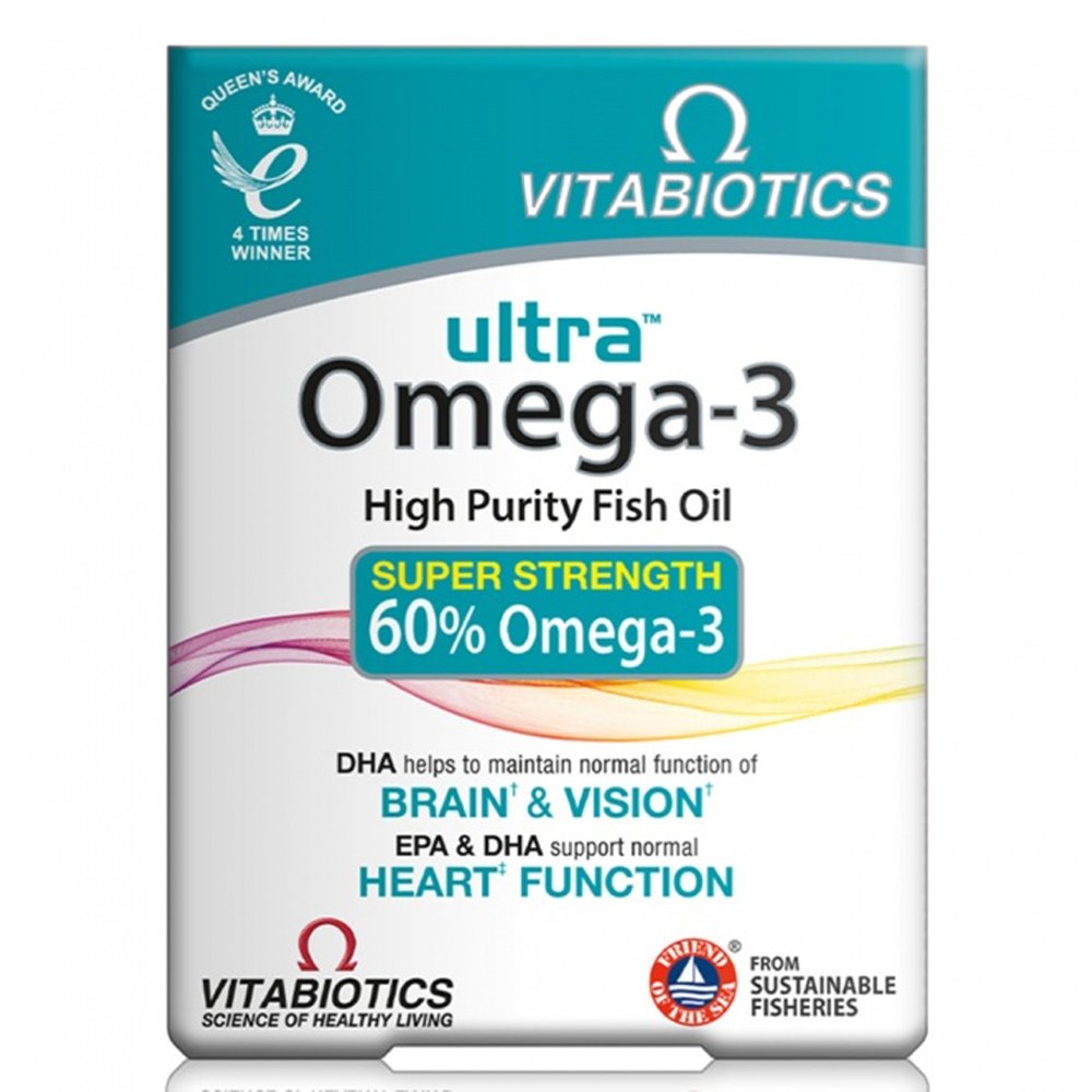 Vitabiotics Ultra Omega-3 Super Strength Ιχθυέλαιο, 60caps