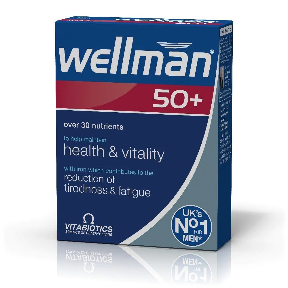 Vitabiotics Wellman 50+ Πολυβιταμίνη για Άνδρες για Σωματική & Πνευματική Τόνωση για Ηλικίες άνω των 50 Ετών, 30tabs Vitabiotics Wellman 50+ Πολυβιταμίνη για Άνδρες για Σωματική & Πνευματική Τόνωση για Ηλικίες άνω των 50 Ετών, 30tabs