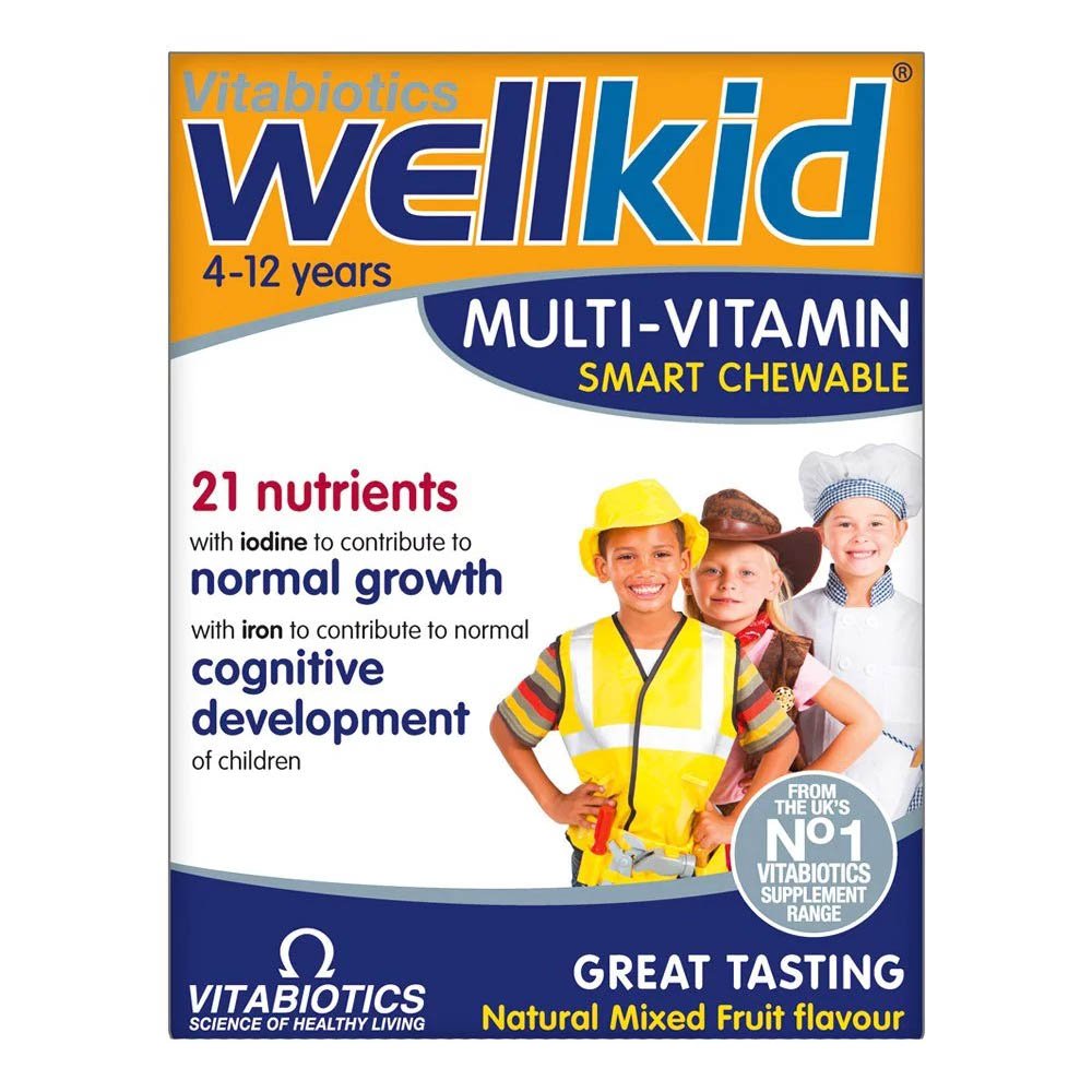 Vitabiotics Wellkid Multi-Vitamin Smart Chewable Παιδικό συμπλήρωμα Διατροφής, 30 Μασώμενα δισκία