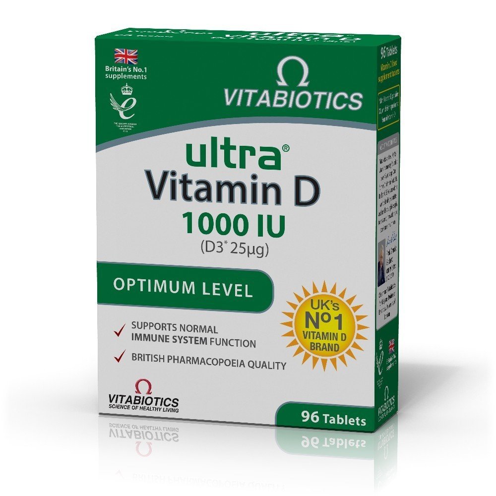 Vitabiotics Ultra Vitamin D3 1000 IU, Συμπλήρωμα Διατροφής Βιταμίνης D3, 96tabs