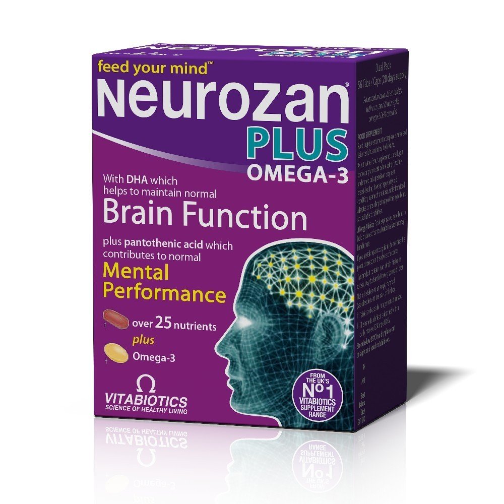 Vitabiotics Neurozan Plus Omega- 3 Συμπλήρωμα Διατροφής που Ενισχύει την Εγκεφαλική Λειτουργία, 28tabs & 28caps