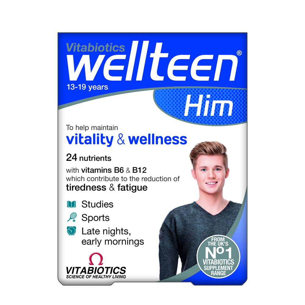 Vitabiotics Wellteen Him Συμπλήρωμα Διατροφής Πολυβιταμινών για Εφήβους & Νεαρούς Άνδρες 13-19 Ετών, 30tabs