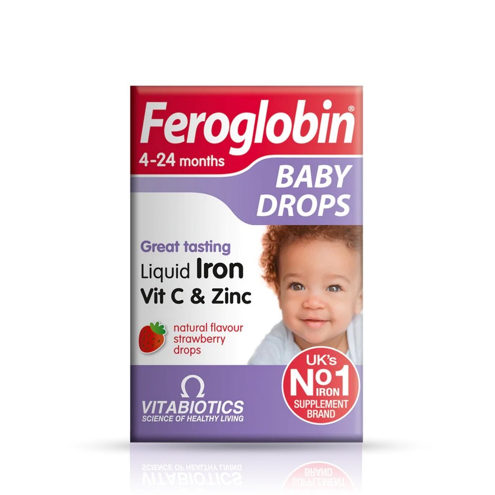 Vitabiotics Feroglobin Baby Drops Liquid Iron Συμπλήρωμα Σιδήρου για Μωρά 4-24 μηνών, 30ml