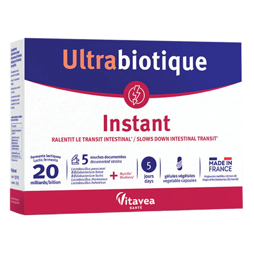 Vitavea Ultrabiotique Instant 5 Ημερών Συμπλήρωμα Διατροφής για την Πρόληψη και την Αντιμετώπιση Οξείας Διάρροιας , 10 κάψουλες Vitavea Ultrabiotique Instant 5 Ημερών Συμπλήρωμα Διατροφής για την Πρόληψη και την Αντιμετώπιση Οξείας Διάρροιας , 10 κάψουλες