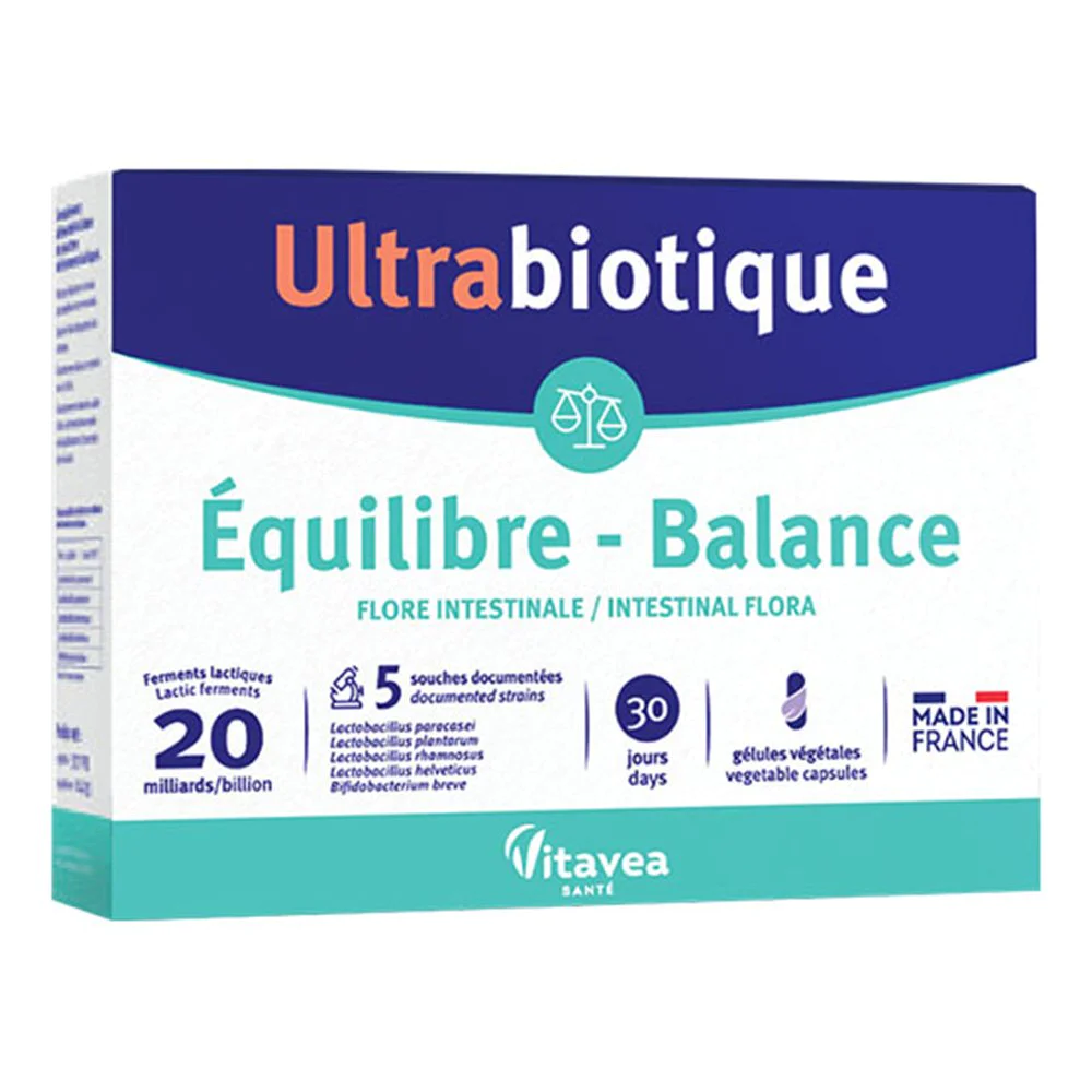 Vitavea Ultrabiotique Balance-Equilibre 30 Ημερών Συμπλήρωμα Διατροφής για την Ενίσχυση του Ανοσοποιητικού, 30 κάψουλες Vitavea Ultrabiotique Balance-Equilibre 30 Ημερών Συμπλήρωμα Διατροφής για την Ενίσχυση του Ανοσοποιητικού, 30 κάψουλες