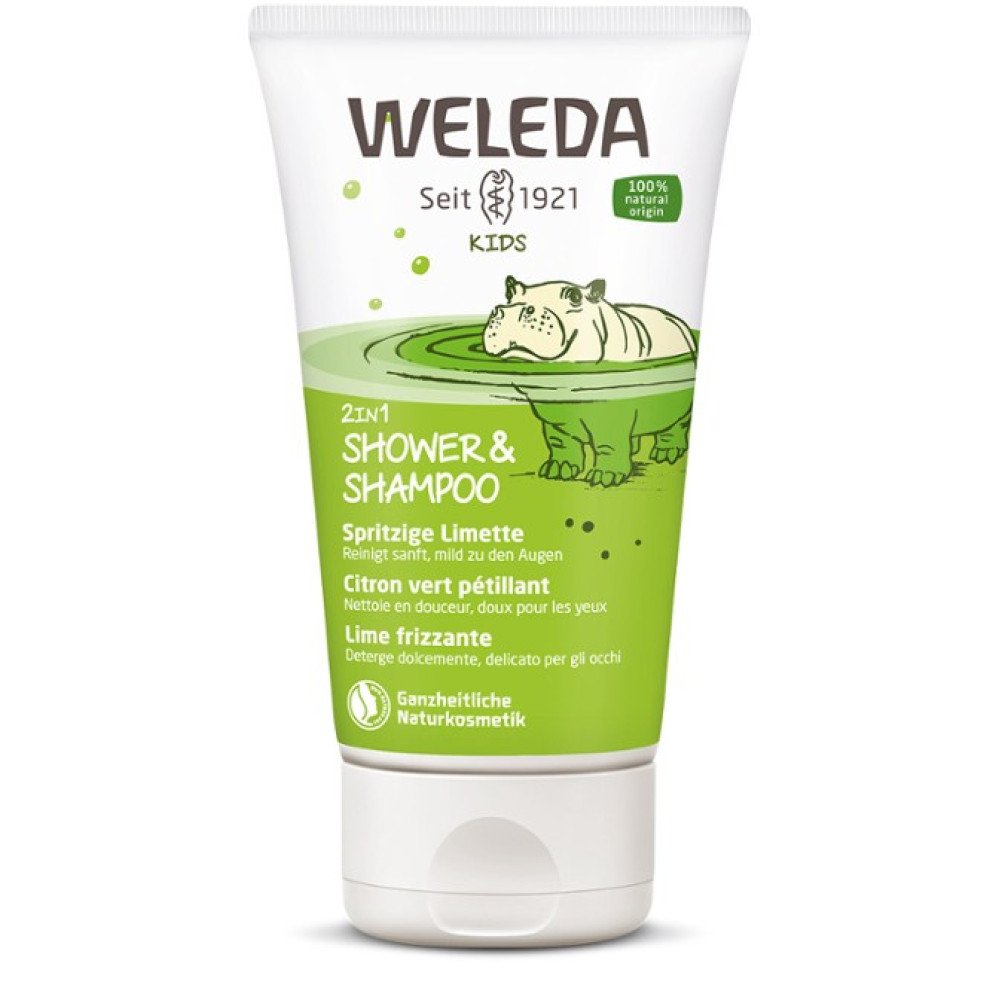 Weleda Kids 2in1 Shampoo & Body Wash Lime Παιδικό Αφρόλουτρο & Σαμπουάν 2 σε 1 με Άρωμα Δροσερό Μοσχολέμονο, 150ml