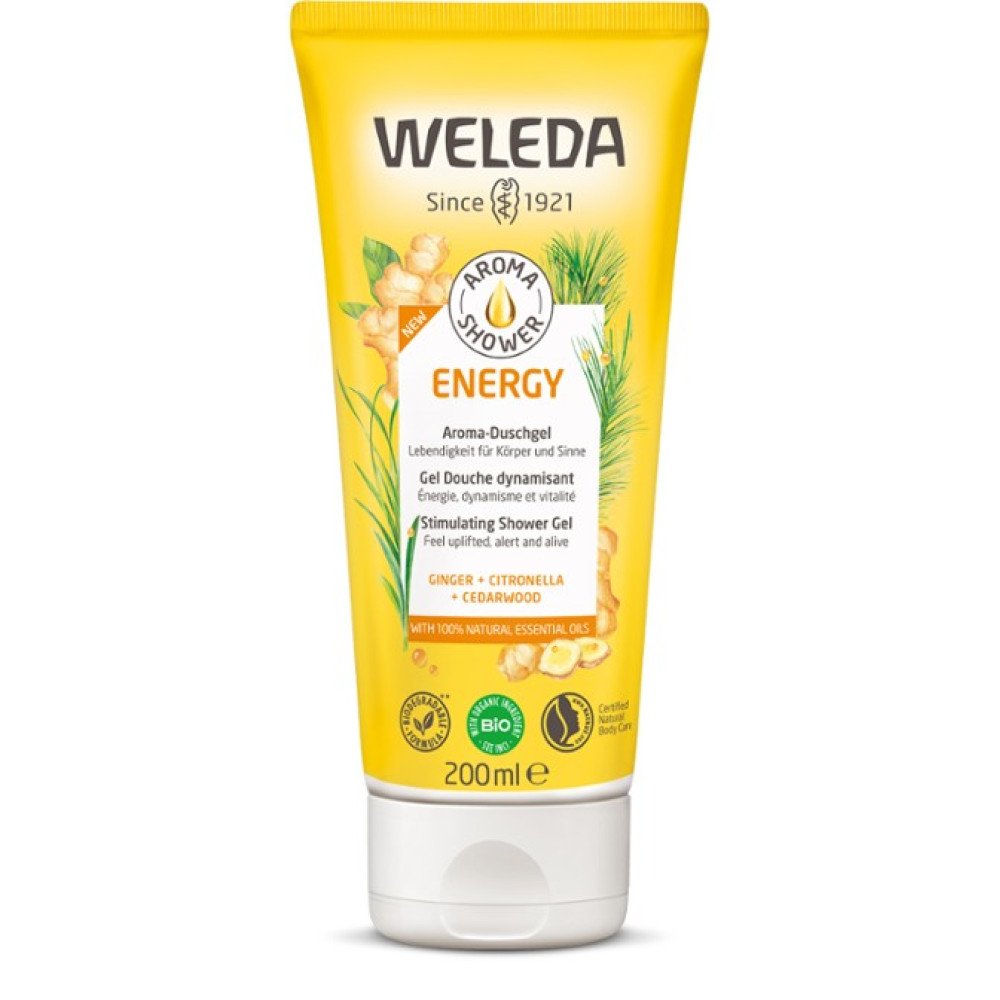 Weleda Aroma Shower Energy Κρεμοντούς με Πιπερόριζα & Κιτρονέλα, 200ml