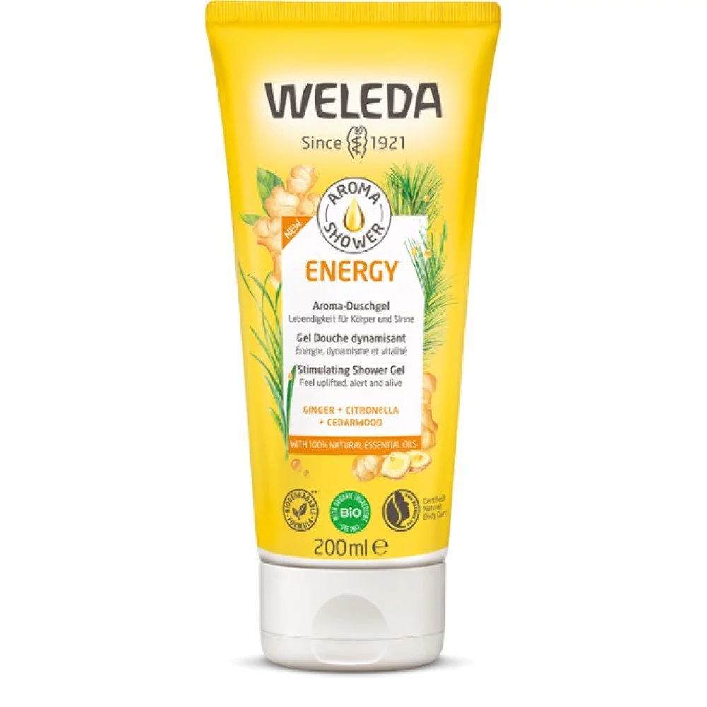 Weleda Aroma Shower Energy Κρεμοντούς με Πιπερόριζα & Κιτρονέλα, 200ml