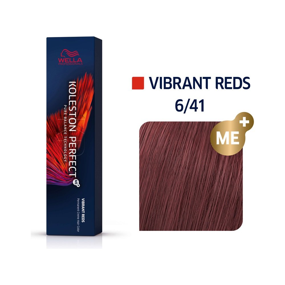 Wella Koleston Perfect Me+ Vibrant Reds 6/41 Ξανθό Σκούρο Κόκκινο Σαντρέ, 60ml