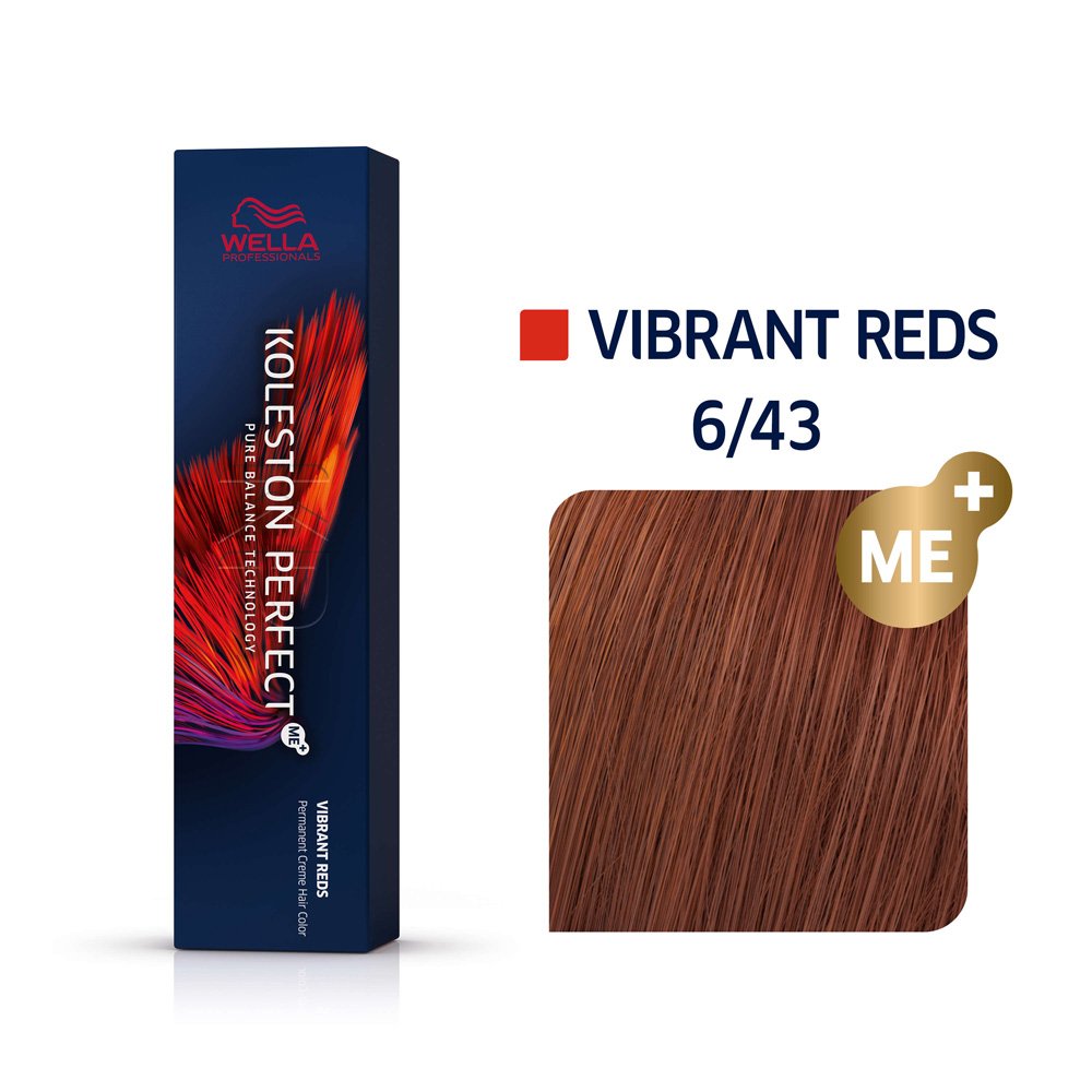 Wella Koleston βαφή Μαλλιών Perfect Me Vibrant Reds 6/43 Ξανθό Σκούρο Κόκκινο Χρυσό, 60ml