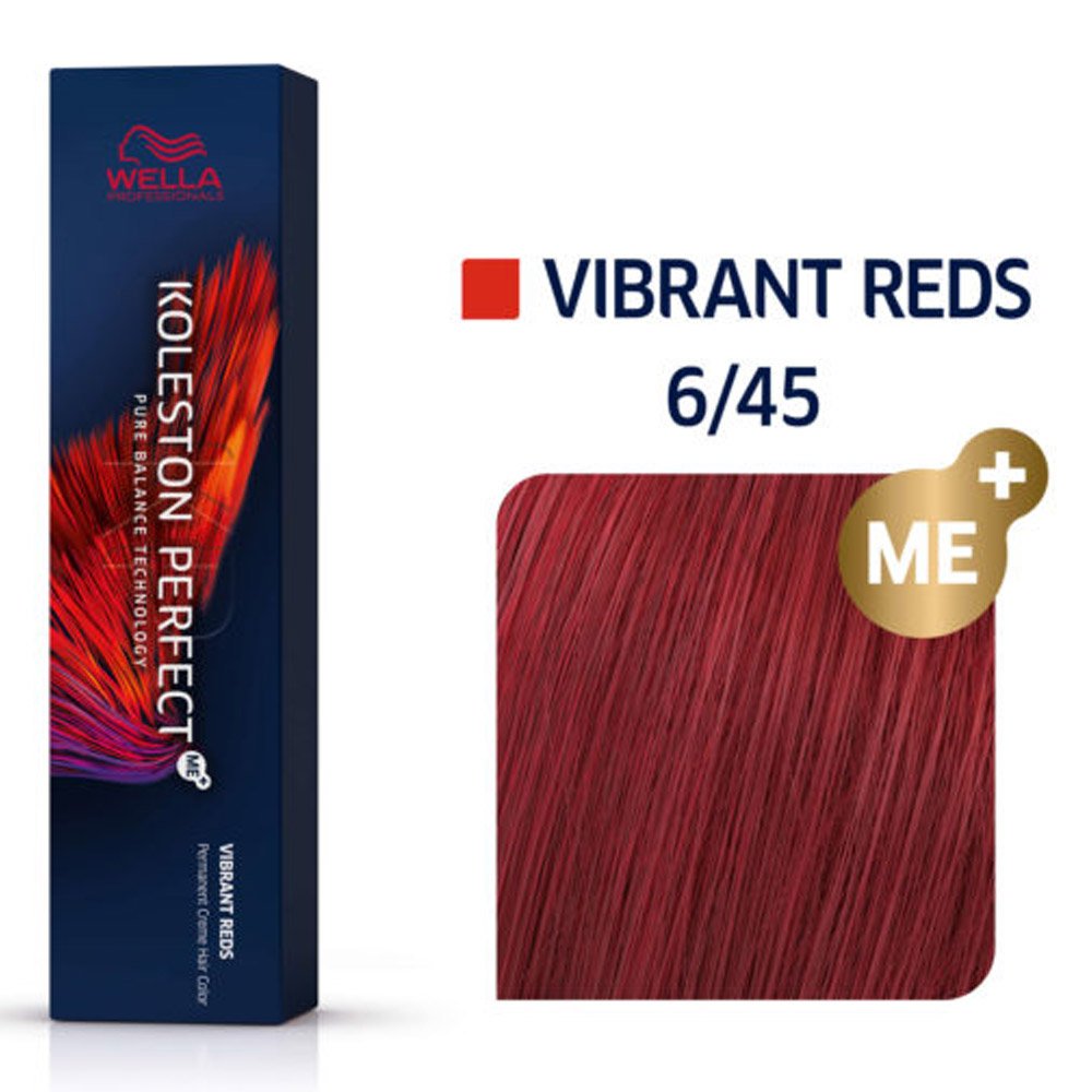 Wella Koleston Perfect Me+ Vibrant Reds 6/45 Ξανθό Σκούρο Κόκκινο Μαονί, 60ml