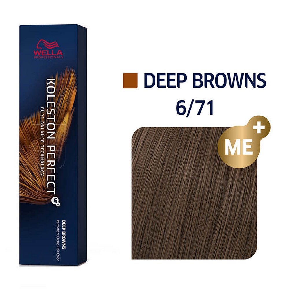 Wella Koleston Perfect Me+ Deep Browns 6/71 Ξανθό Σκούρο Καφέ Σαντρέ, 60ml