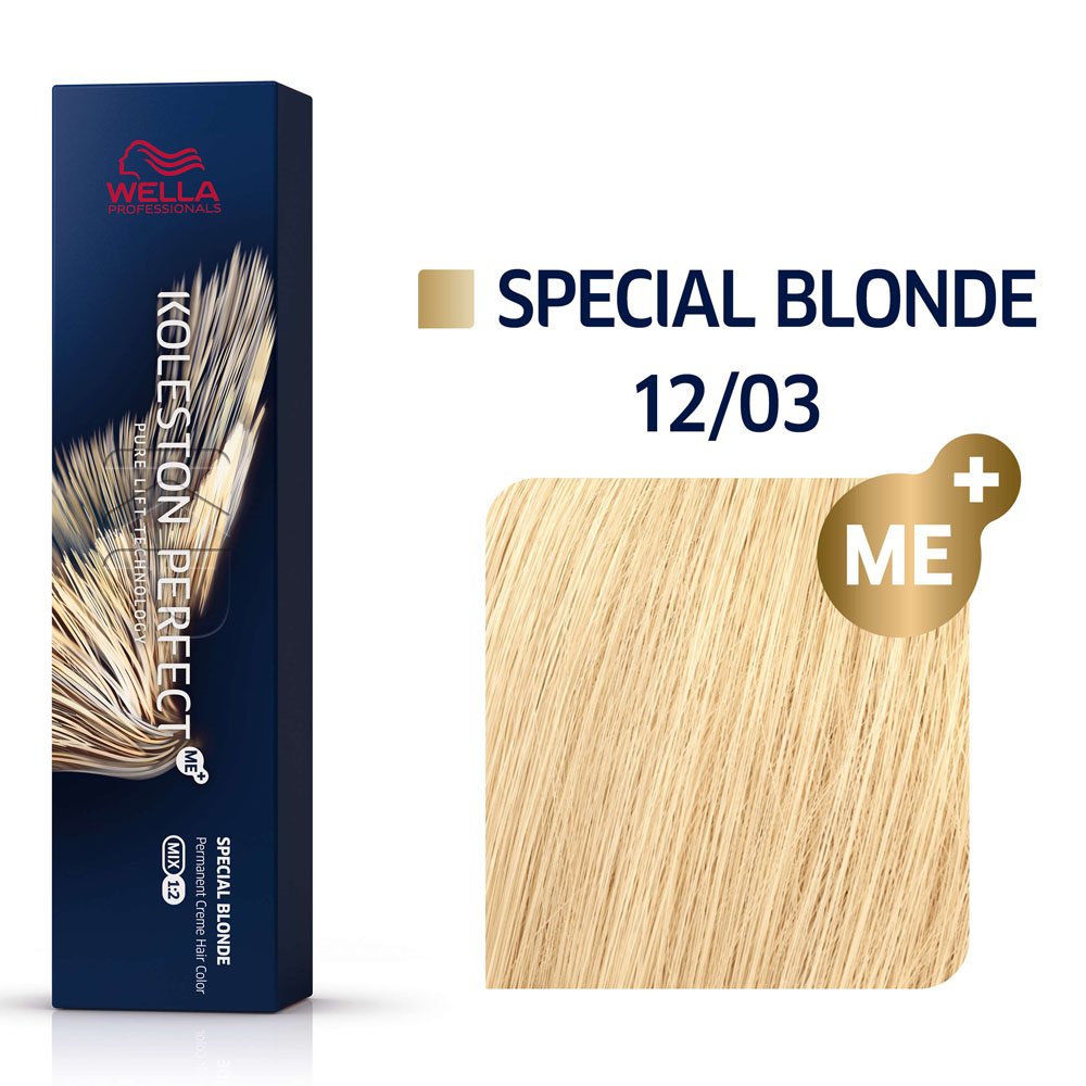 Wella Koleston Perfect Me+ Special Blonde 12/03 Πολύ Ανοιχτό Φωτεινό Ξανθό Φυσικό Χρυσό, 60ml