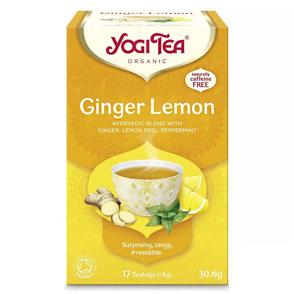  Yogi Tea Ginger Lemon Bio Τσάι με Τζίντζερ & Λεμόνι για την Αρμονία του Σώματος, 17 φακελάκια