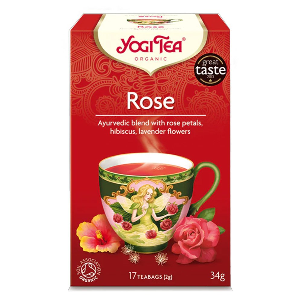  Yogi Tea Rose Τσάι με Άρωμα Τριαντάφυλλου, 17 φακελάκια