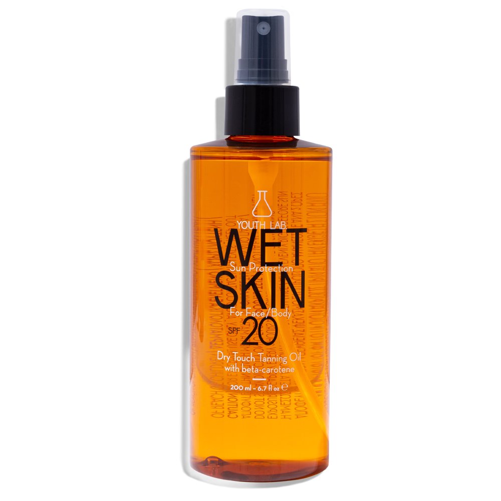 Youth Lab Wet Skin Sun Protection SPF 20 Αντηλιακό Ξηρό Λάδι για Μαύρισμα, 200ml