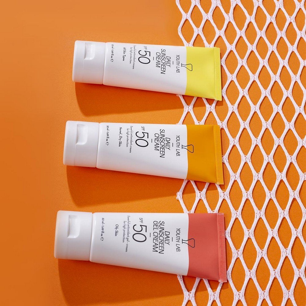 Youth Lab Daily Sunscreen Gel Cream Αντηλιακή Προσώπου με Χρώμα για Λιπαρό Δέρμα SPF 50, 50ml 