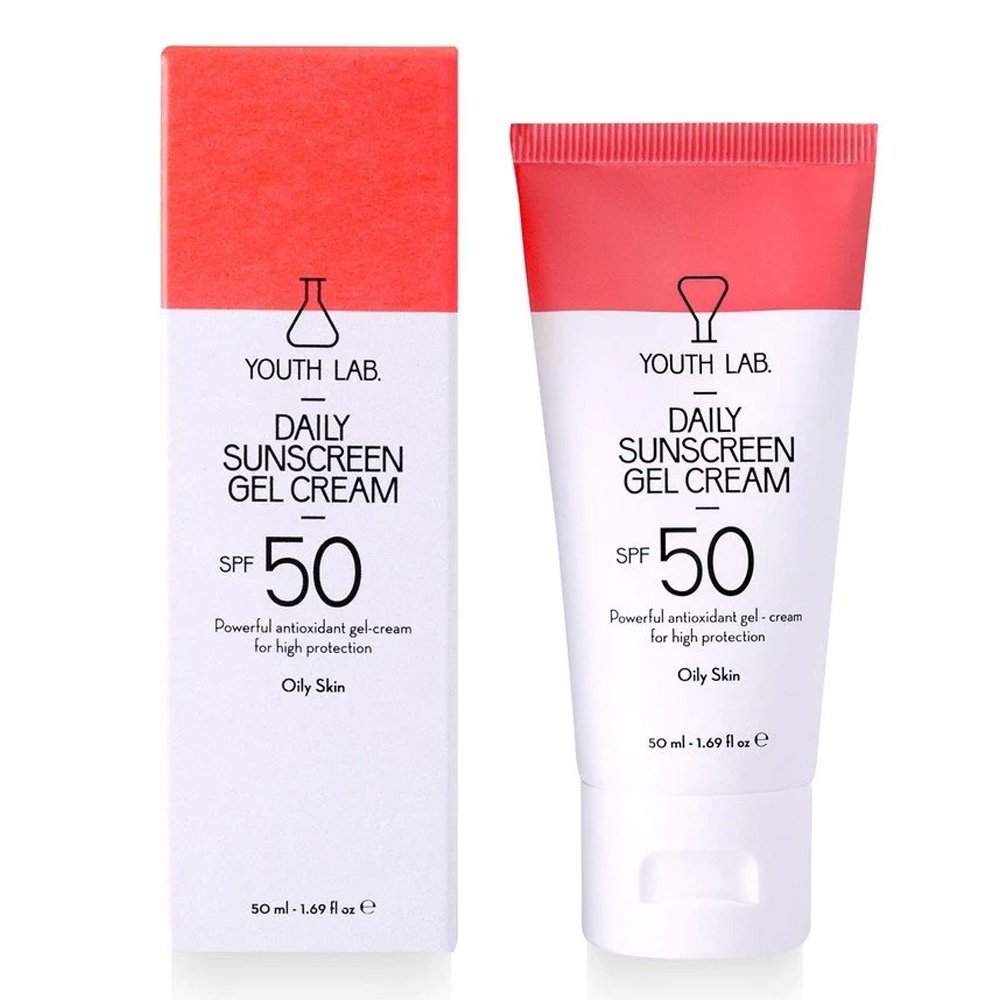 Youth Lab Daily Sunscreen Gel Cream Αντηλιακή Προσώπου με Χρώμα για Λιπαρό Δέρμα SPF 50, 50ml 