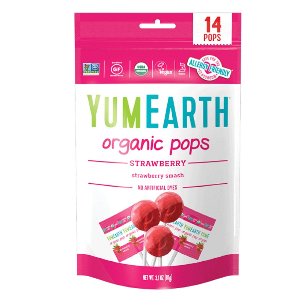 Yumearth Organic Pops Βιολογικά Γλειφιτζούρια Φράουλα ,14τμχ