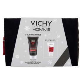 Vichy Promo Homme Structure Force Αντιγηραντική Κρέμα 50ml & Δώρο Dercos Σαμπουάν Κατά της Τριχόπτωσης 50ml, 1σετ