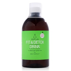 Youth Lab. Fit & Detox Drink Πόσιμο Φυτικό Διάλυμα για Αποτοξίνωση, Απώλεια Βάρους & Μείωση Κατακράτησης Υγρών, 500ml