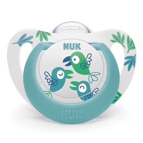 Nuk Star Ορθοδοντική Πιπίλα Σιλικόνης Λευκή με Πουλιά 6-18m, 1τμχ