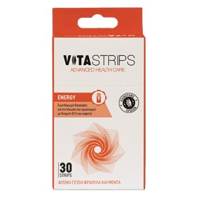 Vitastrips Energy Συμπλήρωμα Διατροφής με Β12 για Τόνωση και Ενέργεια, 30τμχ